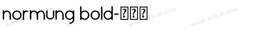 normung bold字体转换